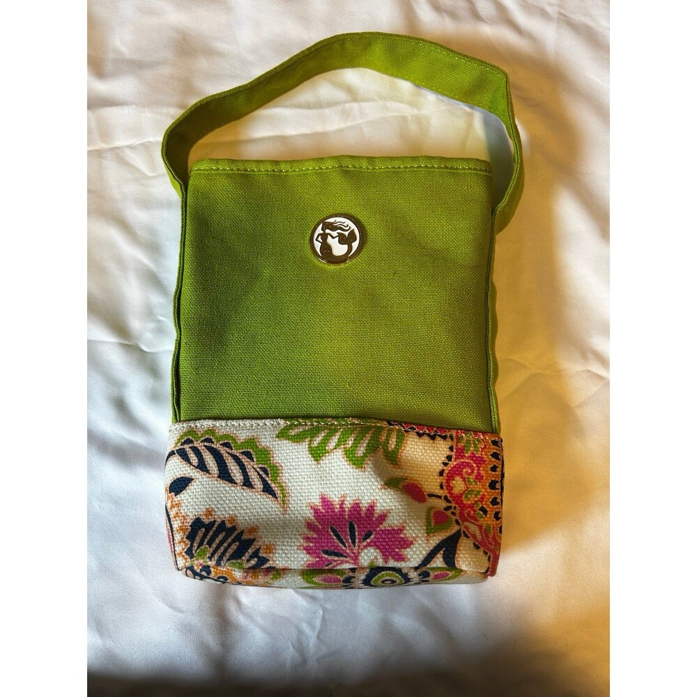 Spartina 449 Double Wine Bottle Caddy Bag in Vibrant Green Floral
